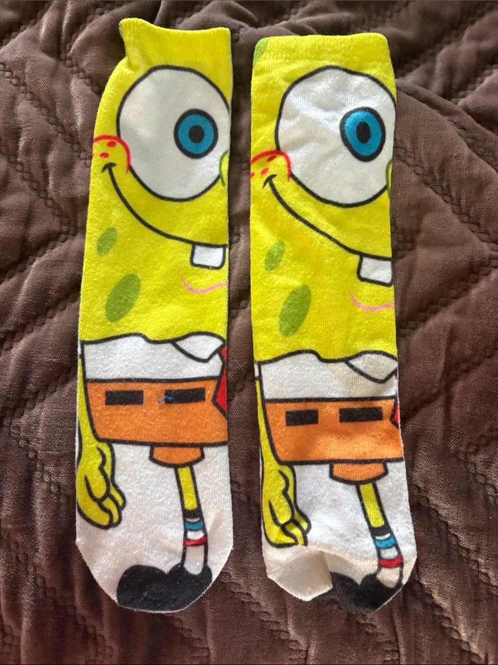 SpongeBob SquarePants Yellow Character Crew Socks kids one size